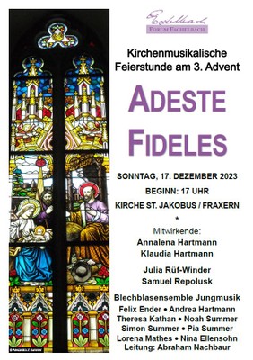 Forum Eschelbach - Einladung zur Kirchenmusikalischen Feierstunde am 3. Advent